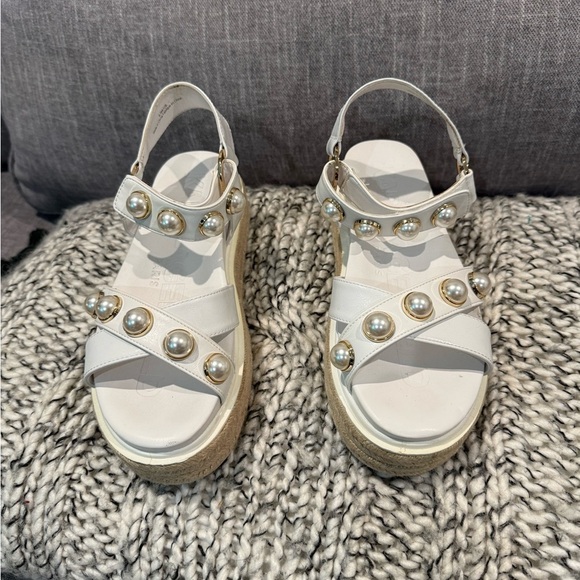 Karl Lagerfeld Shoes - Karl Lagerfeld White Pearl Sandals